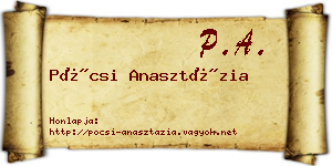 Pócsi Anasztázia névjegykártya